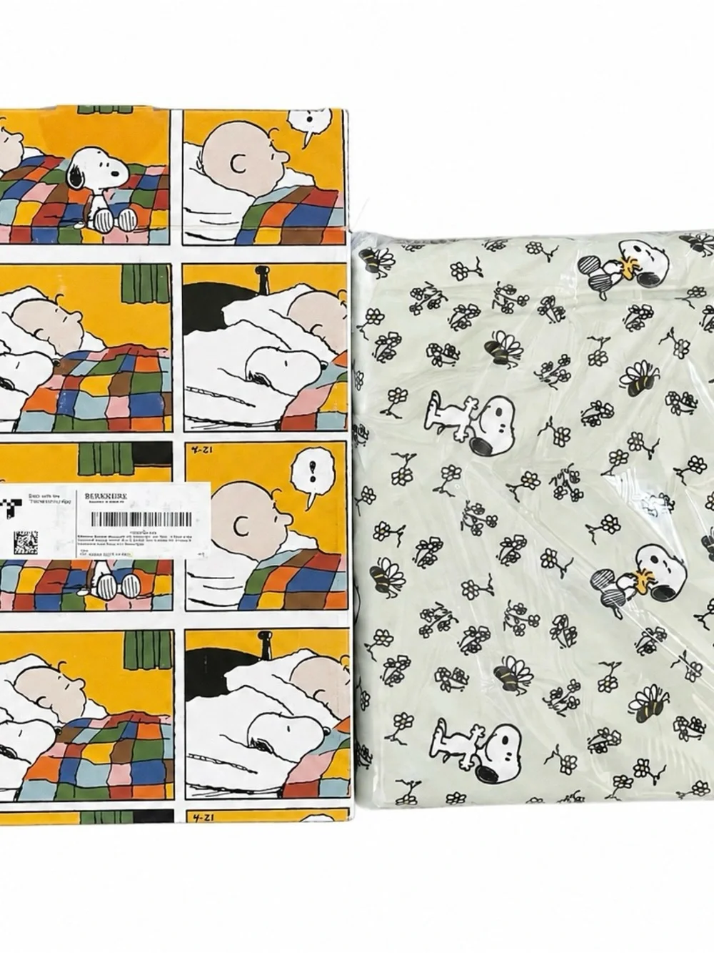 NWT Peanuts Snoopy & Woodstock Twin Sheet Set Sage Green Microfiber Berkshire